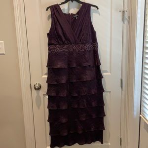 Deep purple midi dress